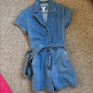 Forever 21 Blue Denim Jumpsuit